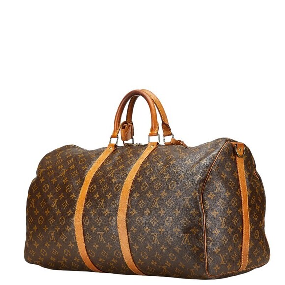 Louis Vuitton Handbags - Louis Vuitton Bag Monogram Brown Boston Keepall Leather Bandouliere